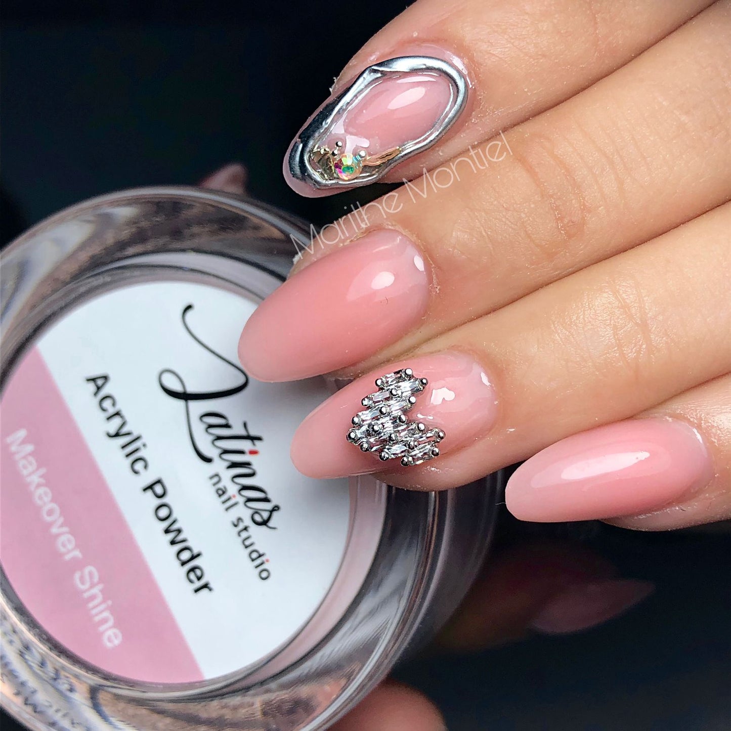Latinas 1oz Bubblegum Shine Acrylic Powder image 0
