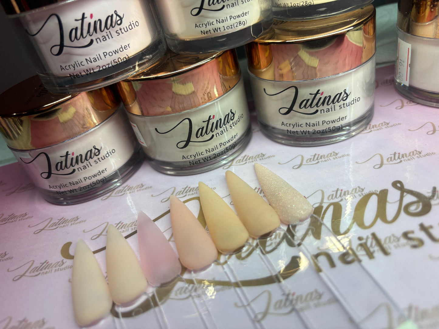 Latinas 1oz Nail Acrylic Powders Nude Color image 2
