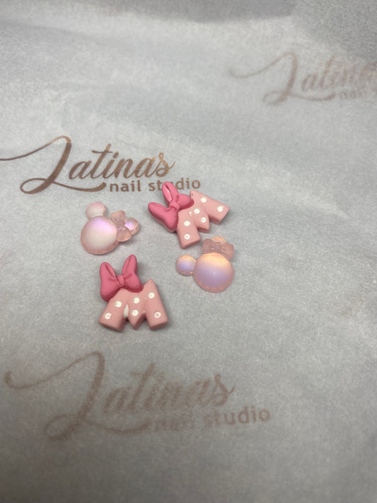 Minnie Mouse & M inspired Nail Charm image 0