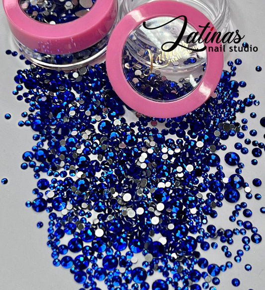 Latinas Nail Studio Blue crystals Mix Size 1440pz  image 0