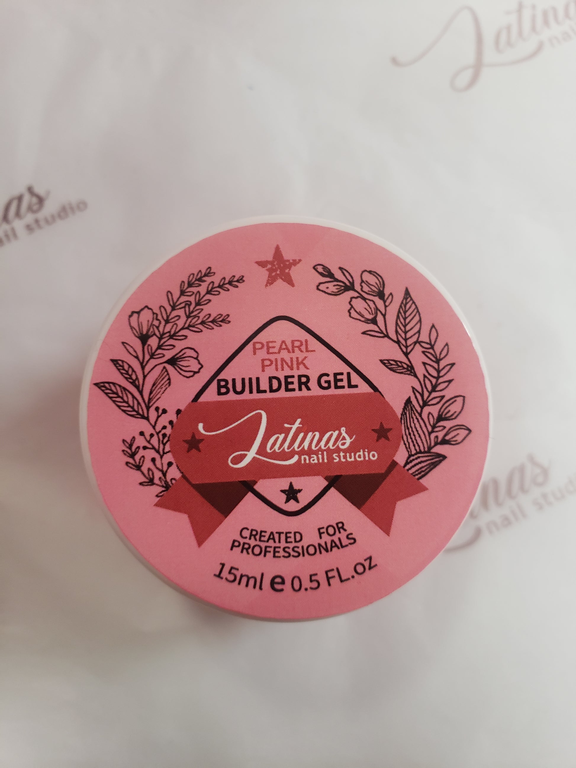 Latinas Nail Studio Builder Gel Pearl Pink .5oz image 0