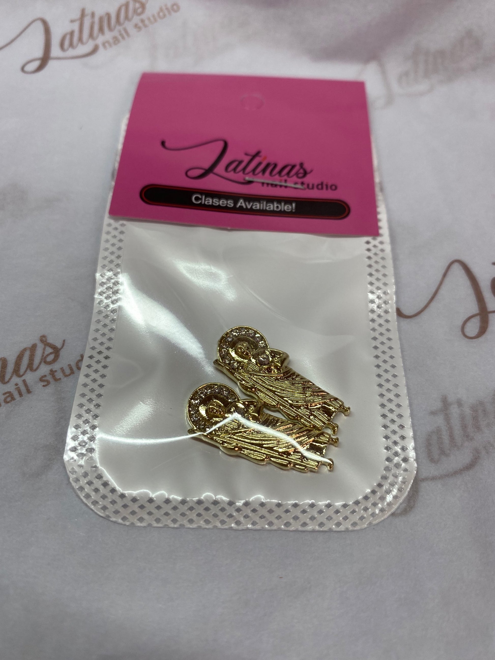 San Judas Inspired Gold Charm 2pcs image 1
