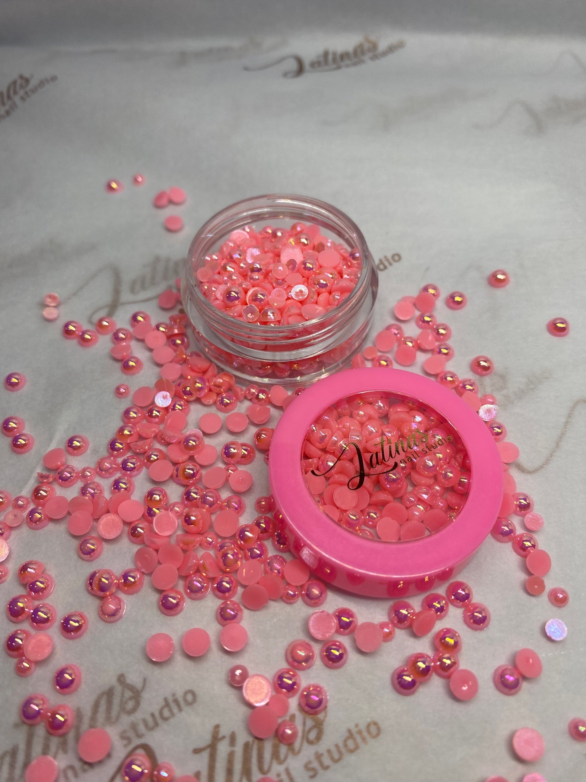  Latinas Nail Studio Pearl Decor Mix Bright Pink image 0