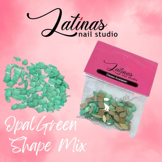 Green Opal Crystals Different Shapes 100pz  image 0