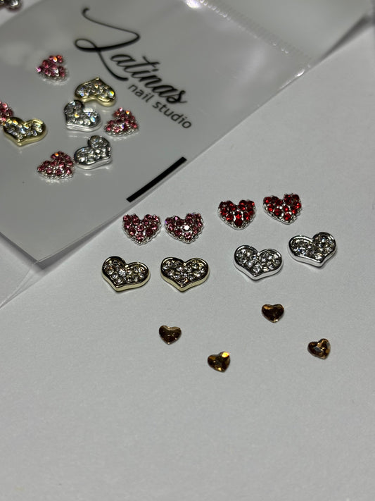  Heart Nail Charm 8pz and mix   image 0