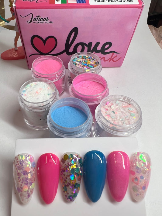  Latinas Nail Studio Love Pink 6pz Collection   image 0