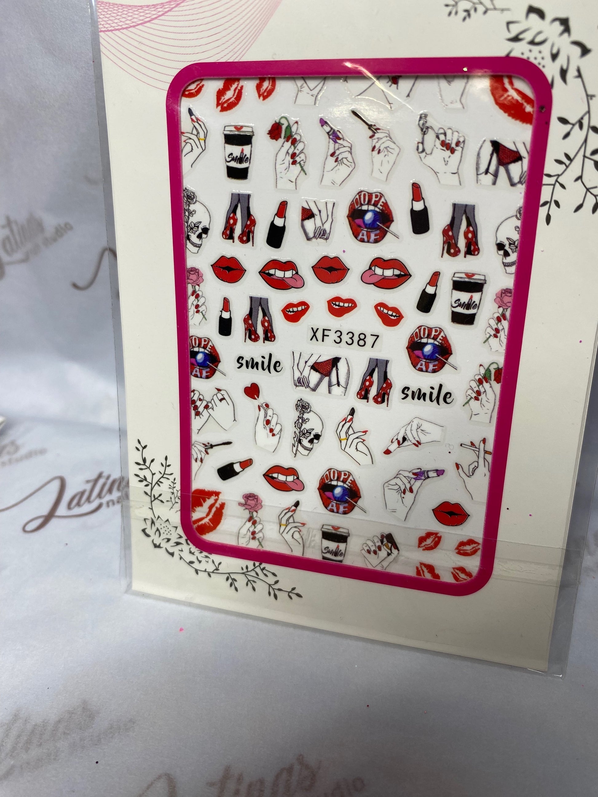 Lipstick Lips & Heels Stickers 3387  image 0