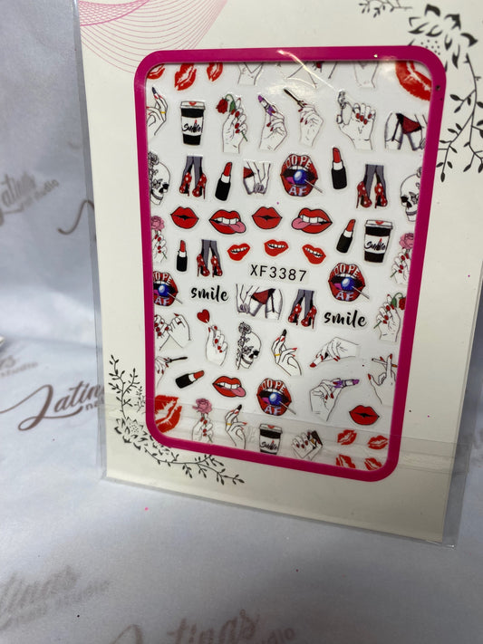 Lipstick Lips & Heels Stickers 3387  image 0