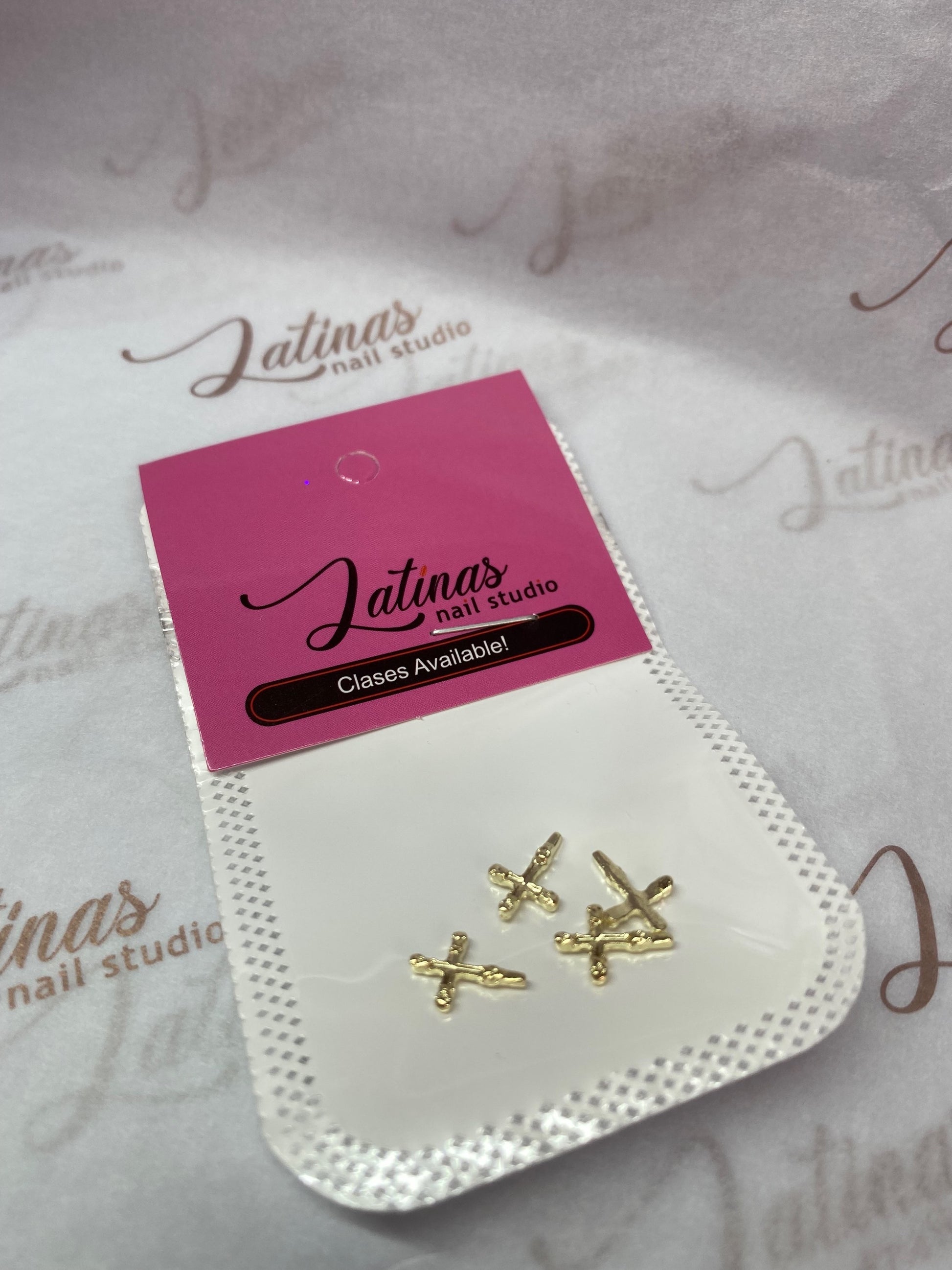 Cross Charm 4pcs Color Gold image 1