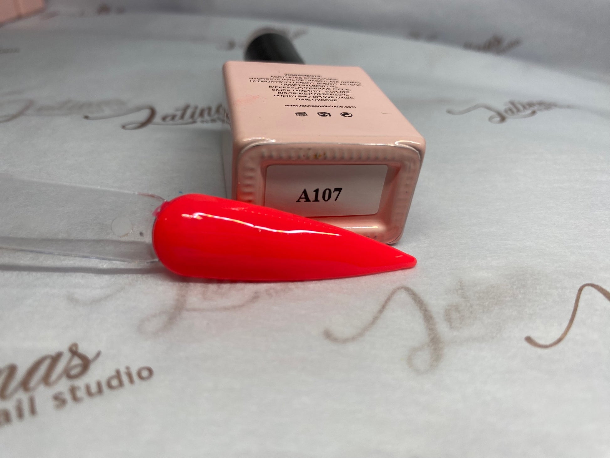Latinas Nail Studio Gel A107 Pink Red image 1