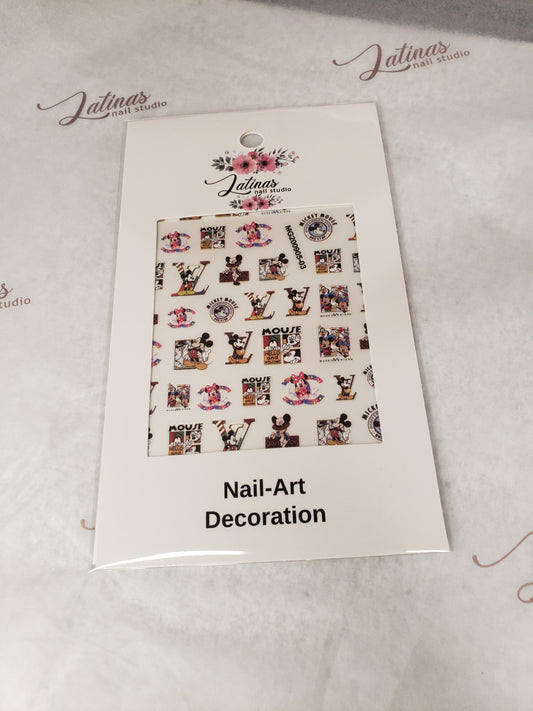 Latinas Nail Studio Nail Art Sticker MM LV CC  image 0