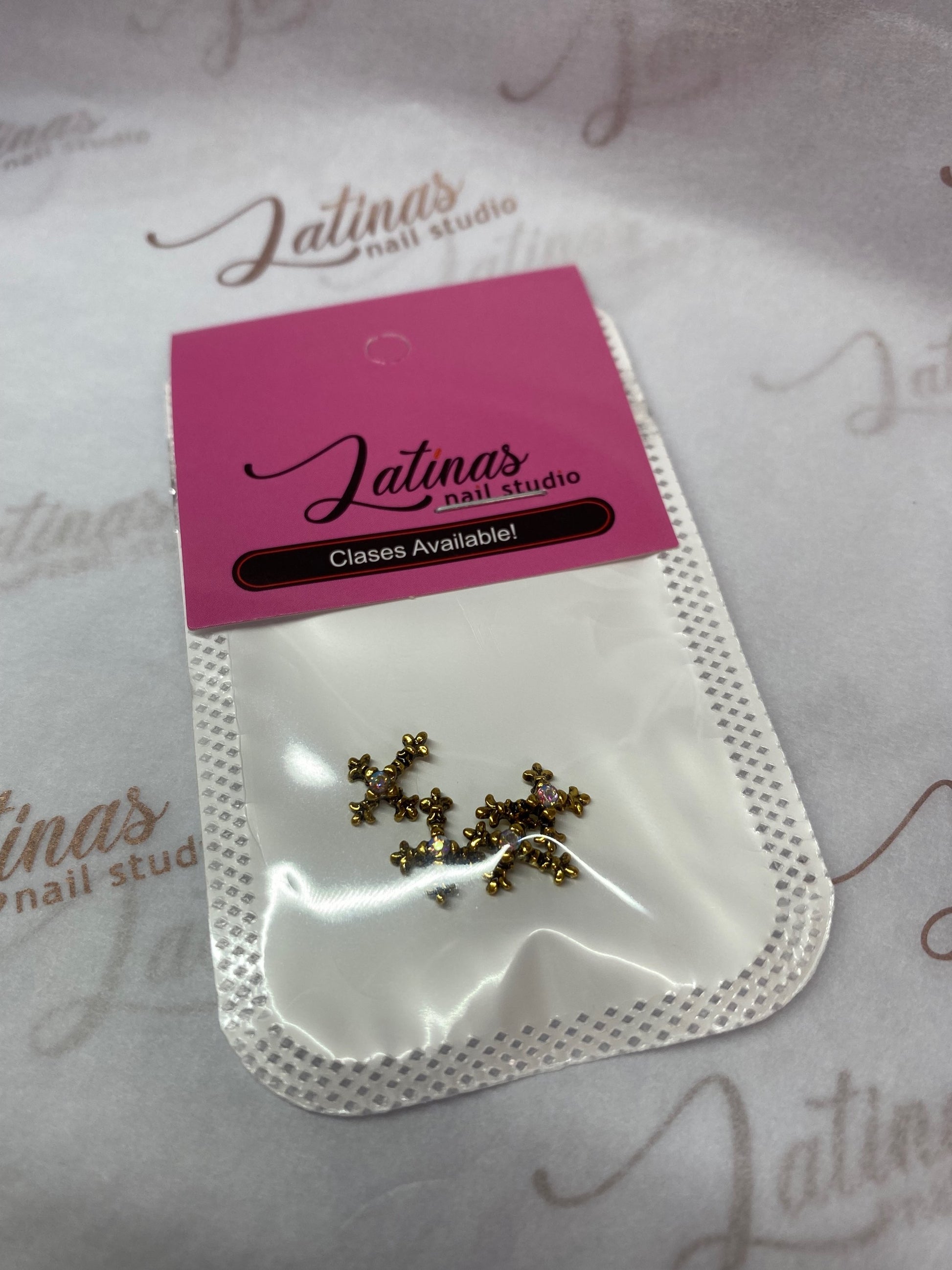 Cross Charm 4pcs Gold Black  image 1