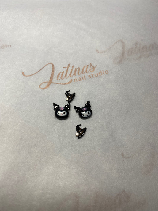 Kuromi & Witch Hat inspired Nail Charm  image 0