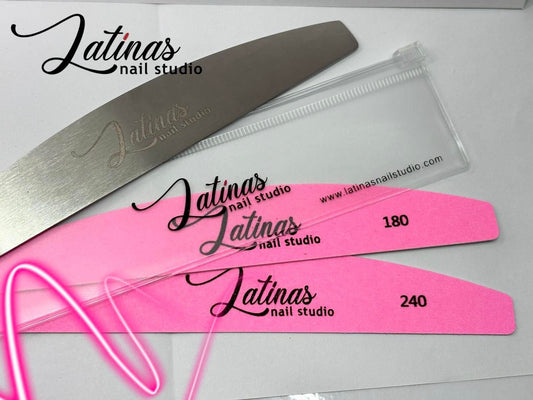 Latinas Nail Studio Metal file with 6pz 180 and 240  image 0