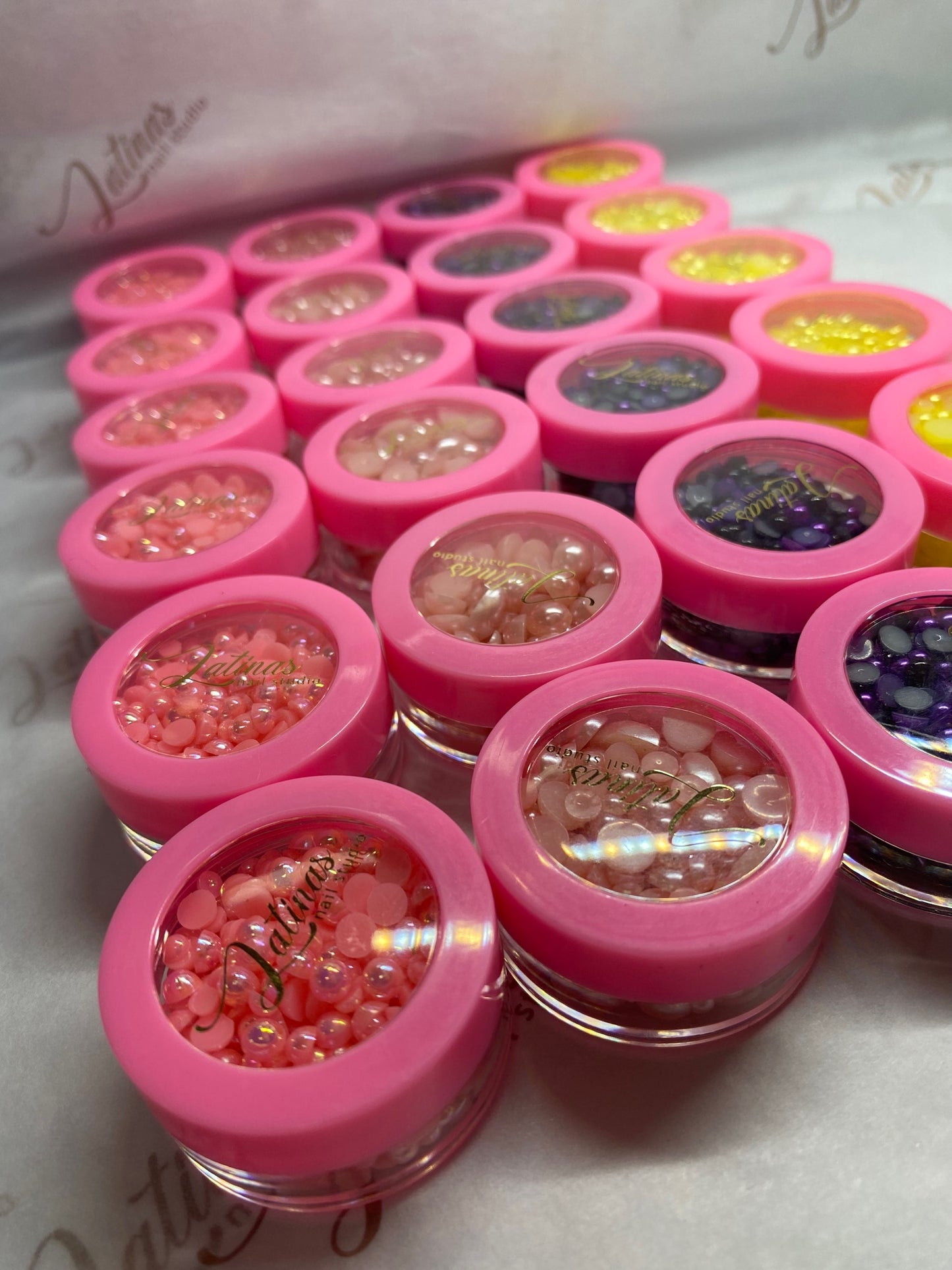  Latinas Nail Studio Pearl Decor Mix Bright Pink image 2